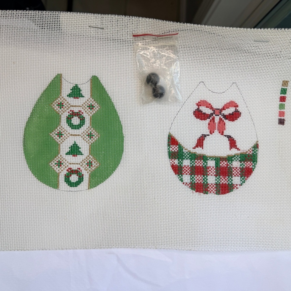 Vtg Tapestry Fair Frog Beanbag Doll Needlepoint Canvas Sewing Pattern Christmas